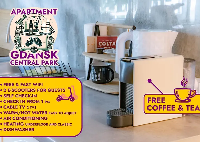 W Sercu Gdanska - Parking Gratis - 10 Min Do Forum I Skm Srodmiescie - Self Check-in 24h Lägenhet *